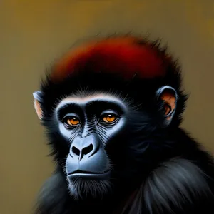 Primal Portrait: Black Ape - Wildlife Monkey