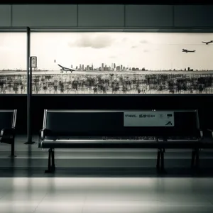 Upright Piano in Room with Billboard Device