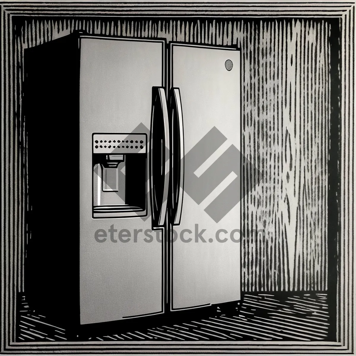 Picture of Modern Pay Phone by Sliding Door