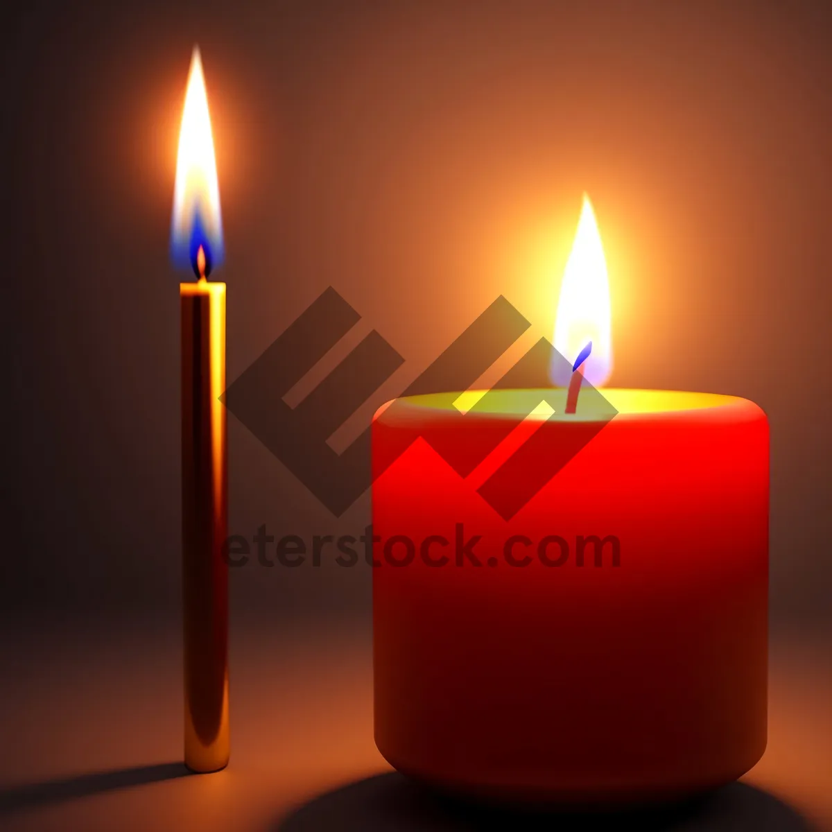 Picture of Flame-filled Candle: Synchronized Glow for Celebratory Ambience