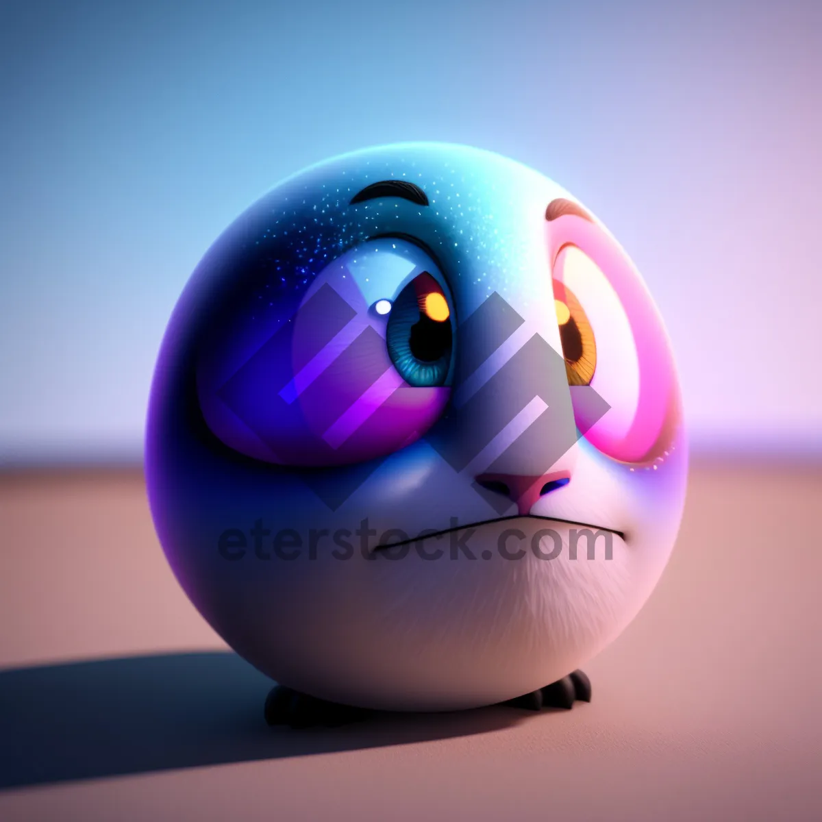 Picture of 3D Cartoon Icon Sphere Symbol Ball