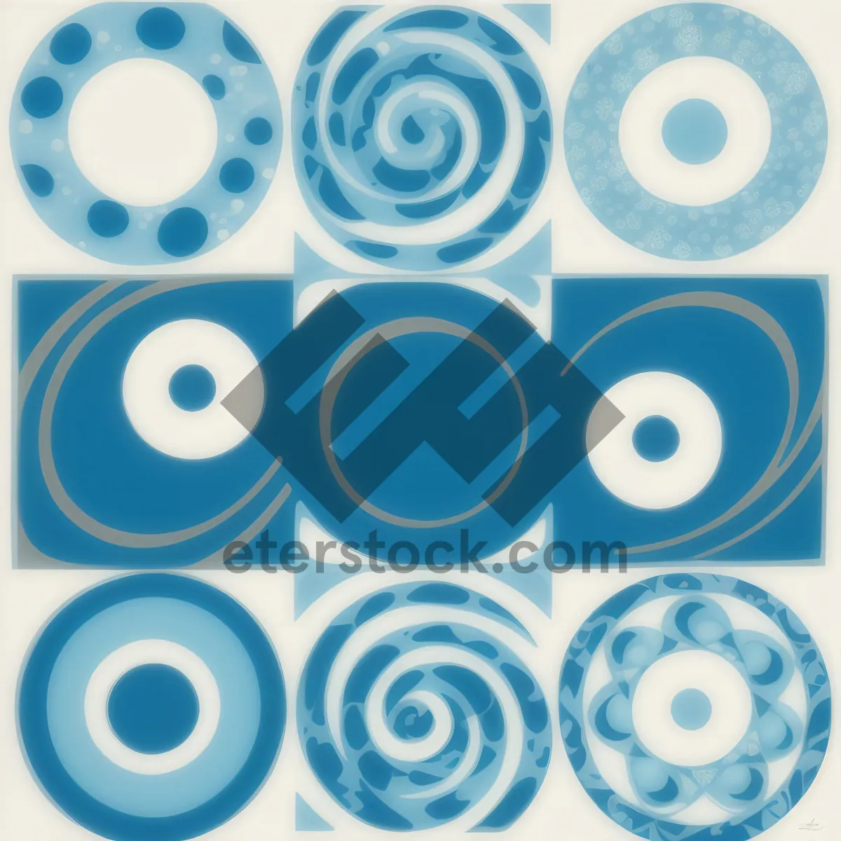 Picture of Modern Round Circle Stationery Design Set