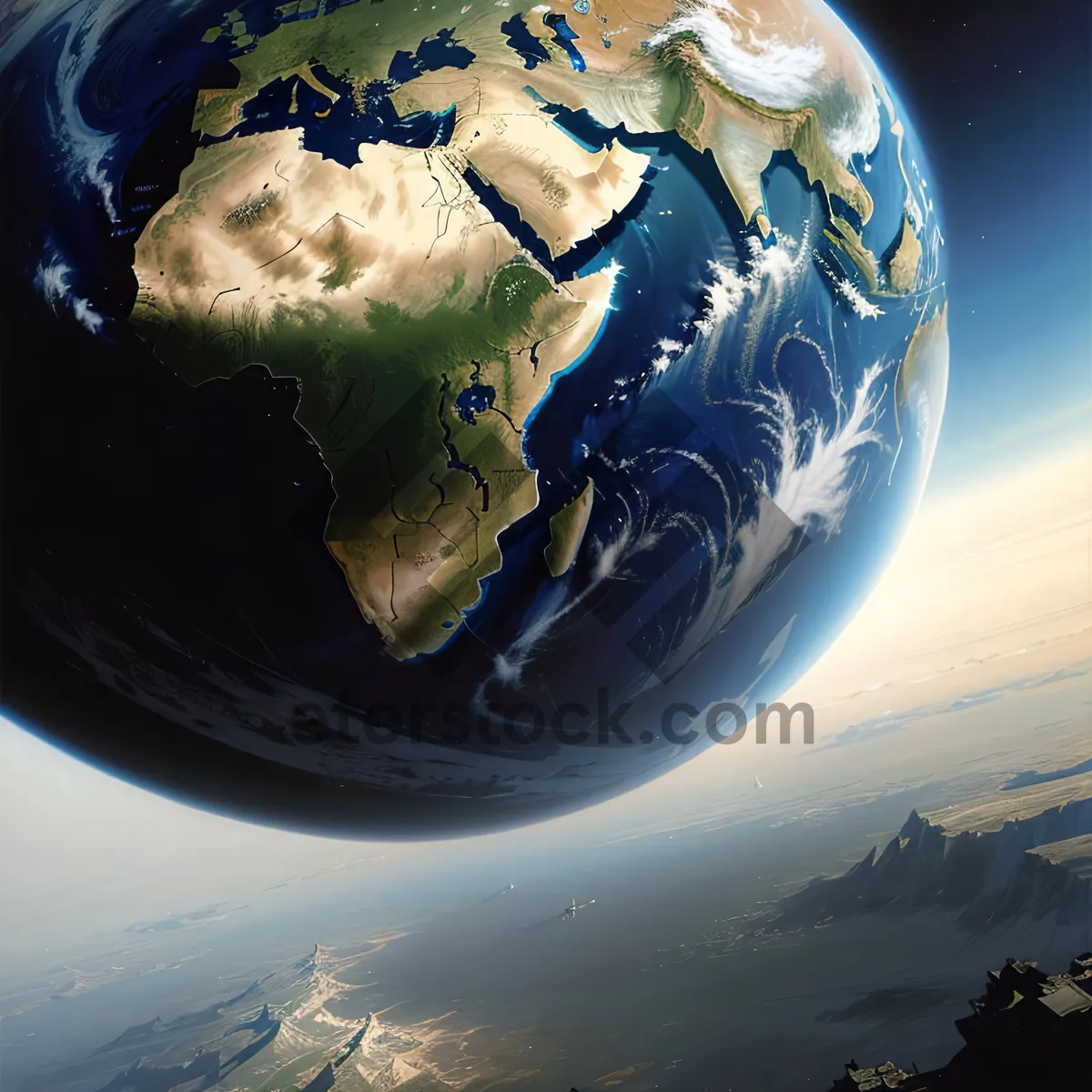 Picture of Global Space Map Planet Earth Bowl