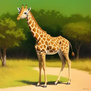 Graceful Giant: Majestic Giraffe Roaming the Wild