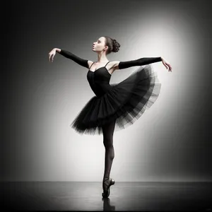 Graceful Ballerina Leaping in Silhouette