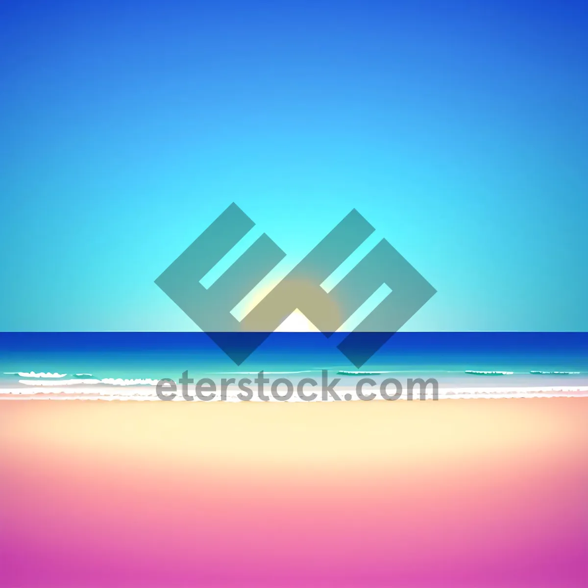 Picture of Serene Beachscape: A Tropical Summer Retreat by the Sea