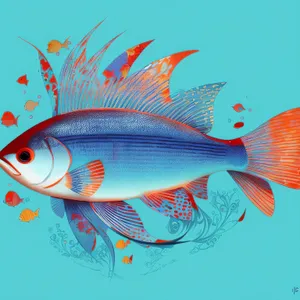 Stunning Splash of Seawater with Floating Goldfish