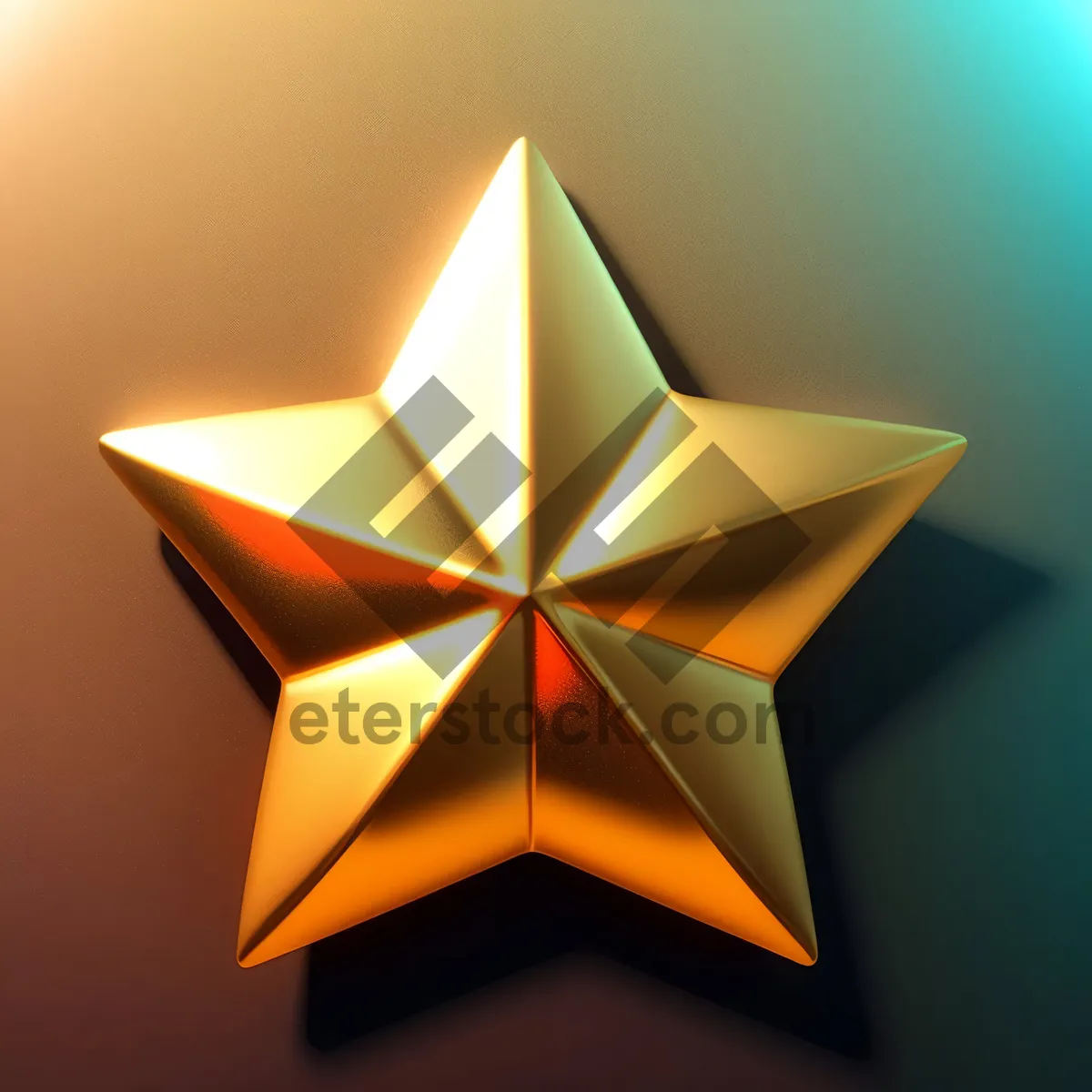 Picture of Shiny Star Symbol - 3D Gem Design