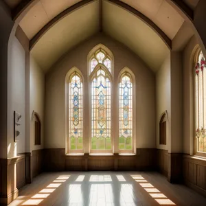 Timeless Beauty: Majestic Cathedral Hall with Historic Arches