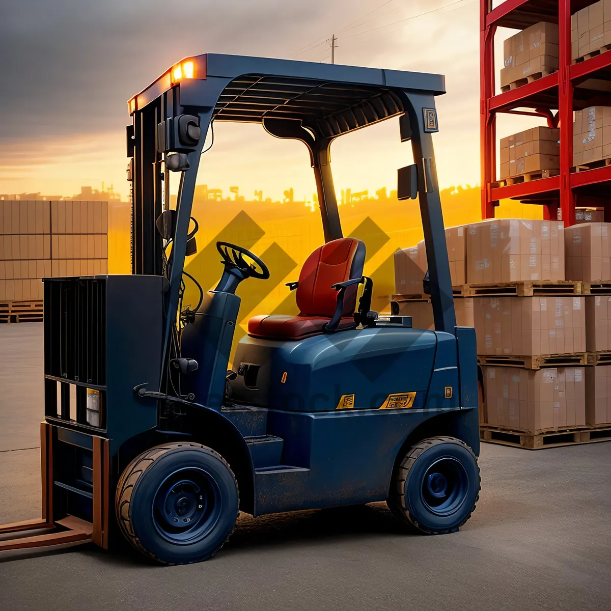 Picture of Industrial Heavy Duty Forklift Truck - Transportation Equipment