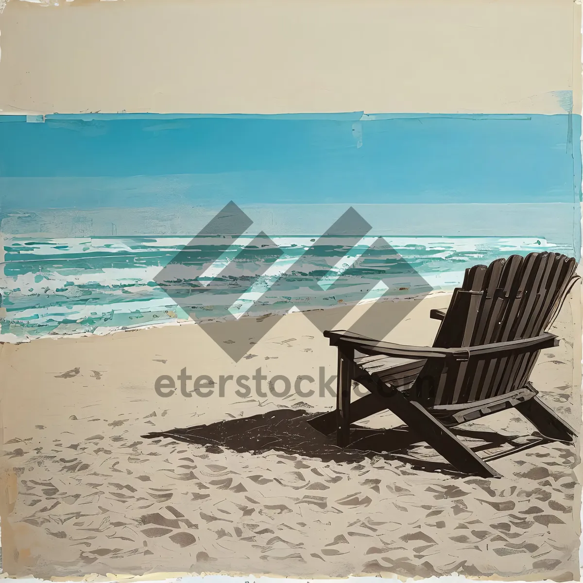 Picture of Sunny Beach Chair by the Turquoise Sea