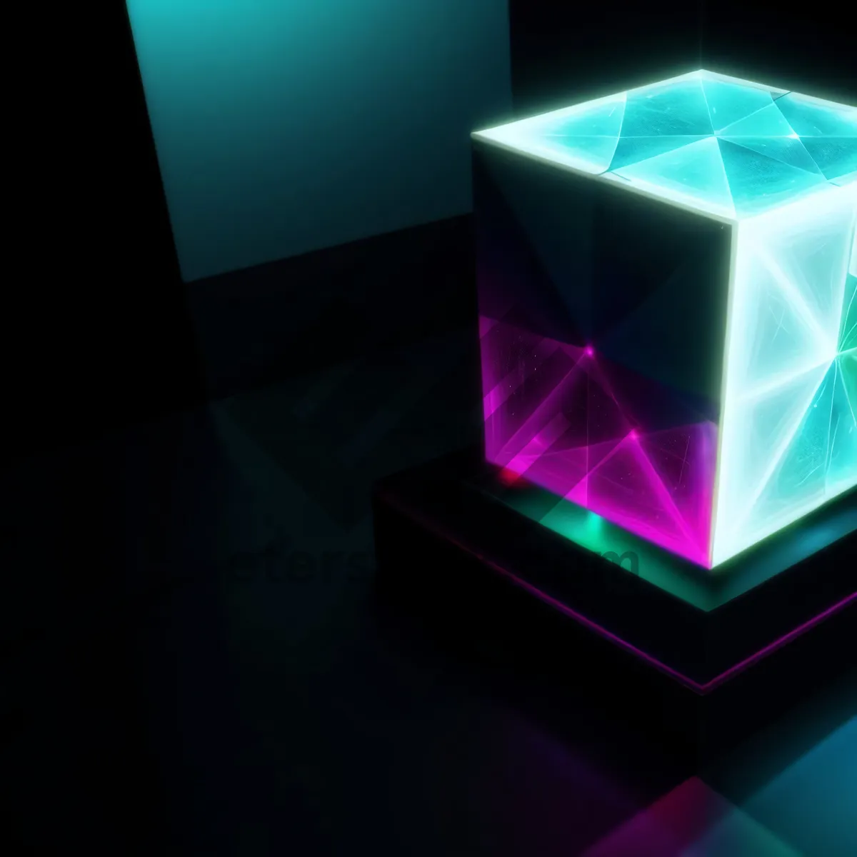 Picture of Abstract Fractal Art Design in Glass Technology.