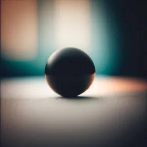 Shiny 3D Sphere with Black Design