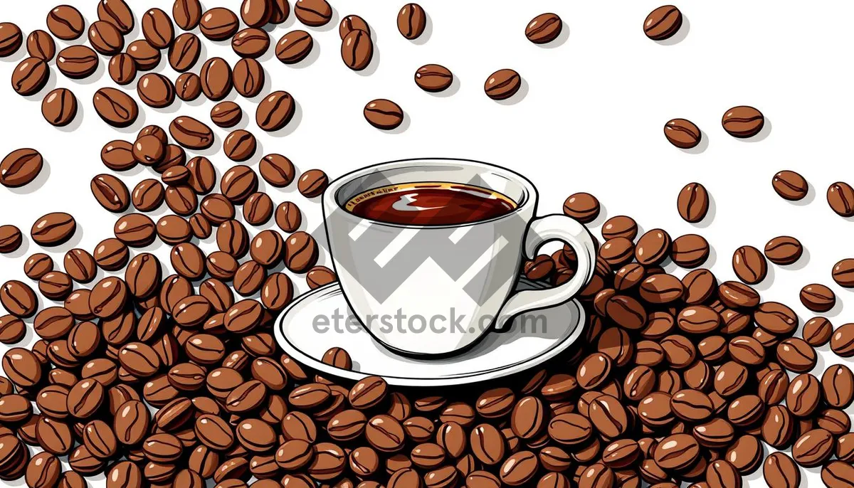 Picture of Dark espresso shot in black ceramic cup