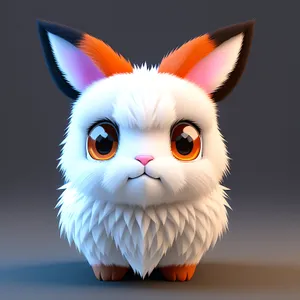 Cute Adorable Bunny with Fluffy Ears
