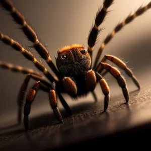 Spooky Garden Spider Close-Up - A Detailed Arachnid Predator