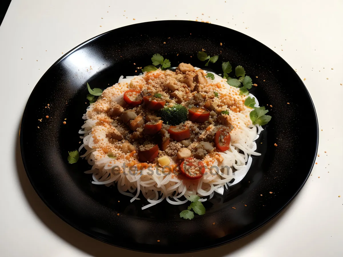 Picture of Delicious and Healthy Vegetable Stir-Fry with Rice