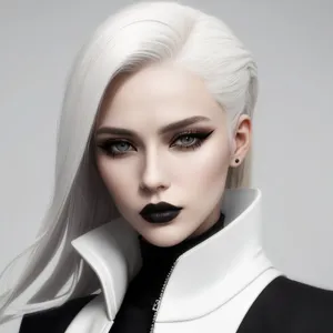 Healthy fashion model with attractive makeup