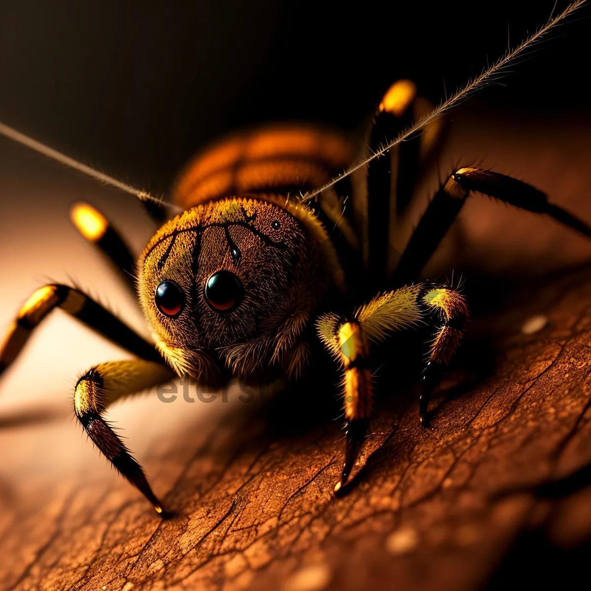 Picture of Wild Grasshopper with Vibrant Wing Colors