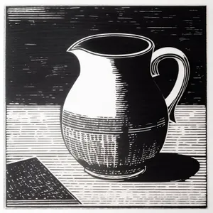 Hot Coffee Mug Handle on Glass Surface