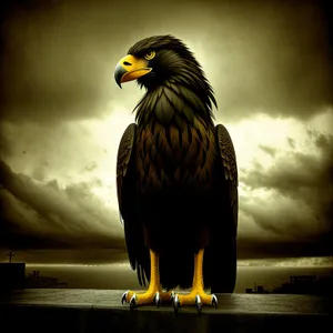 Predatory Majesty: Majestic Bald Eagle in Intense Gaze