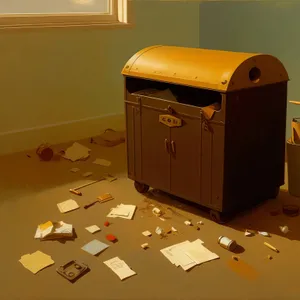 Modern Office Desk with Computer and Storage