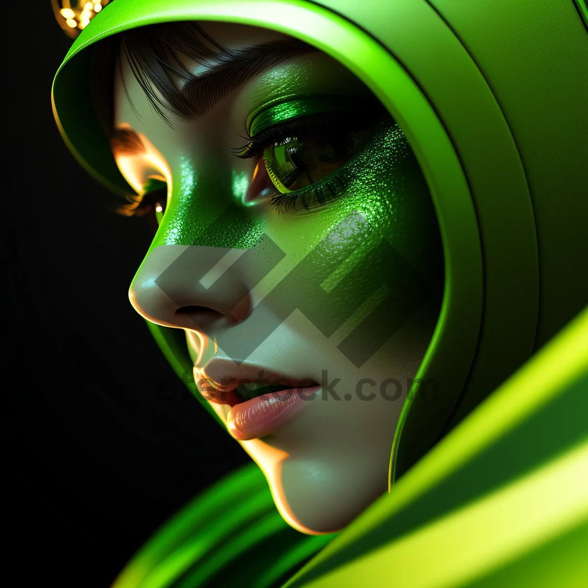 Picture of Sorcerer Model Portrait with Mesmerizing Eyes and Stylish Hair