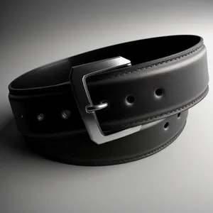 Black Leather Buckle Fastener Restraint Device