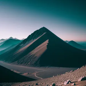 Scenic Desert Mountainscape under Summer Sky