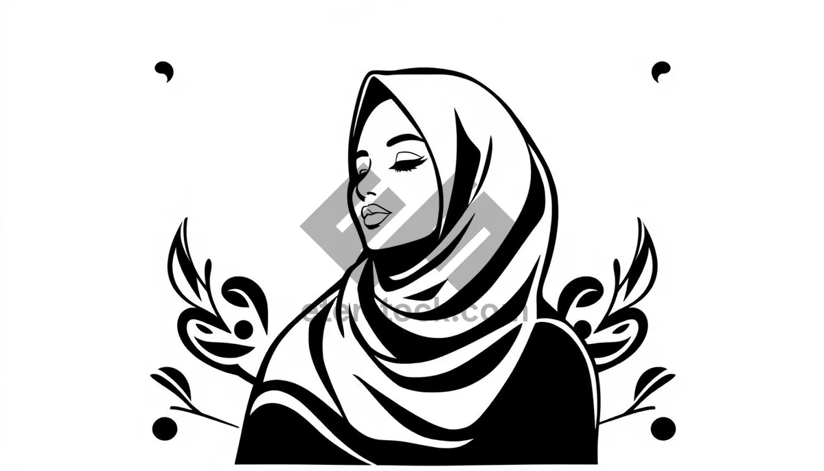 Picture of Black cartoon symbol art of man with trendy haircut