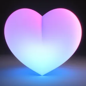 Romantic Heart-shaped Glass Gem Graphic Design