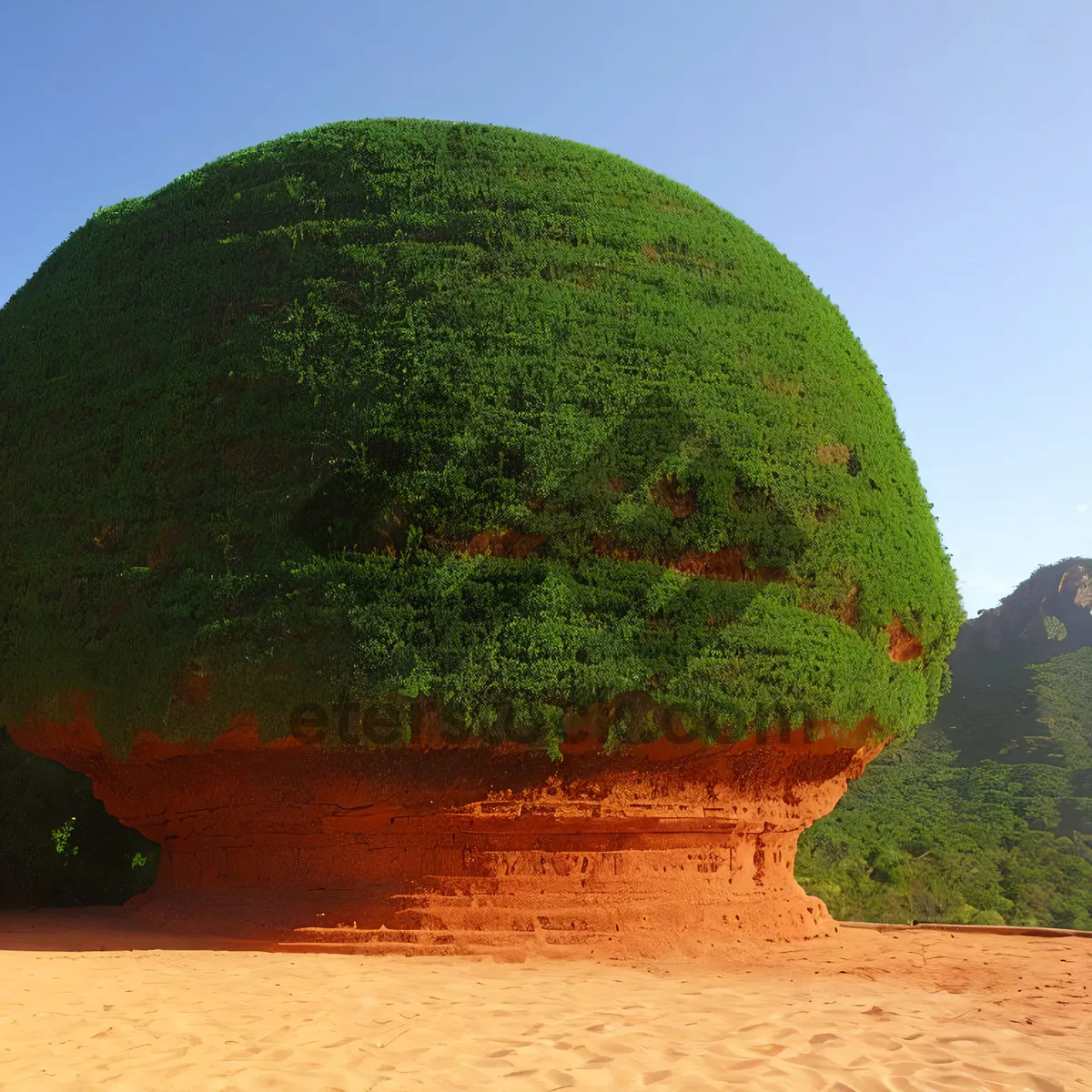 Picture of Serene Avocado Shrine against Summer Sky