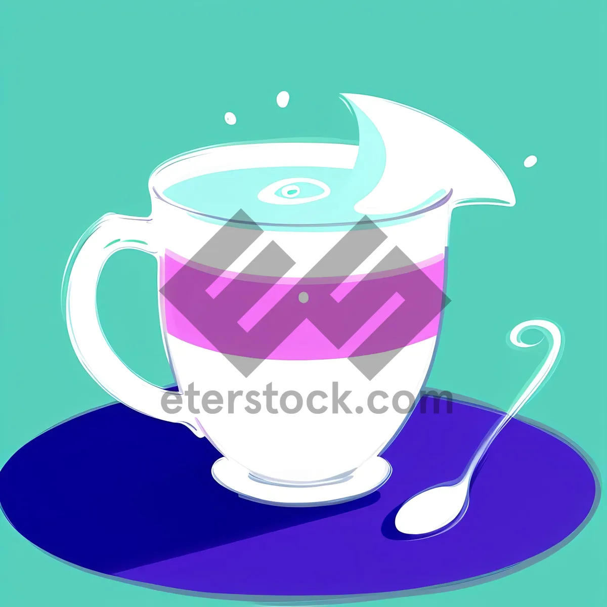 Picture of Quirky Cartoon Coffee Cup Art