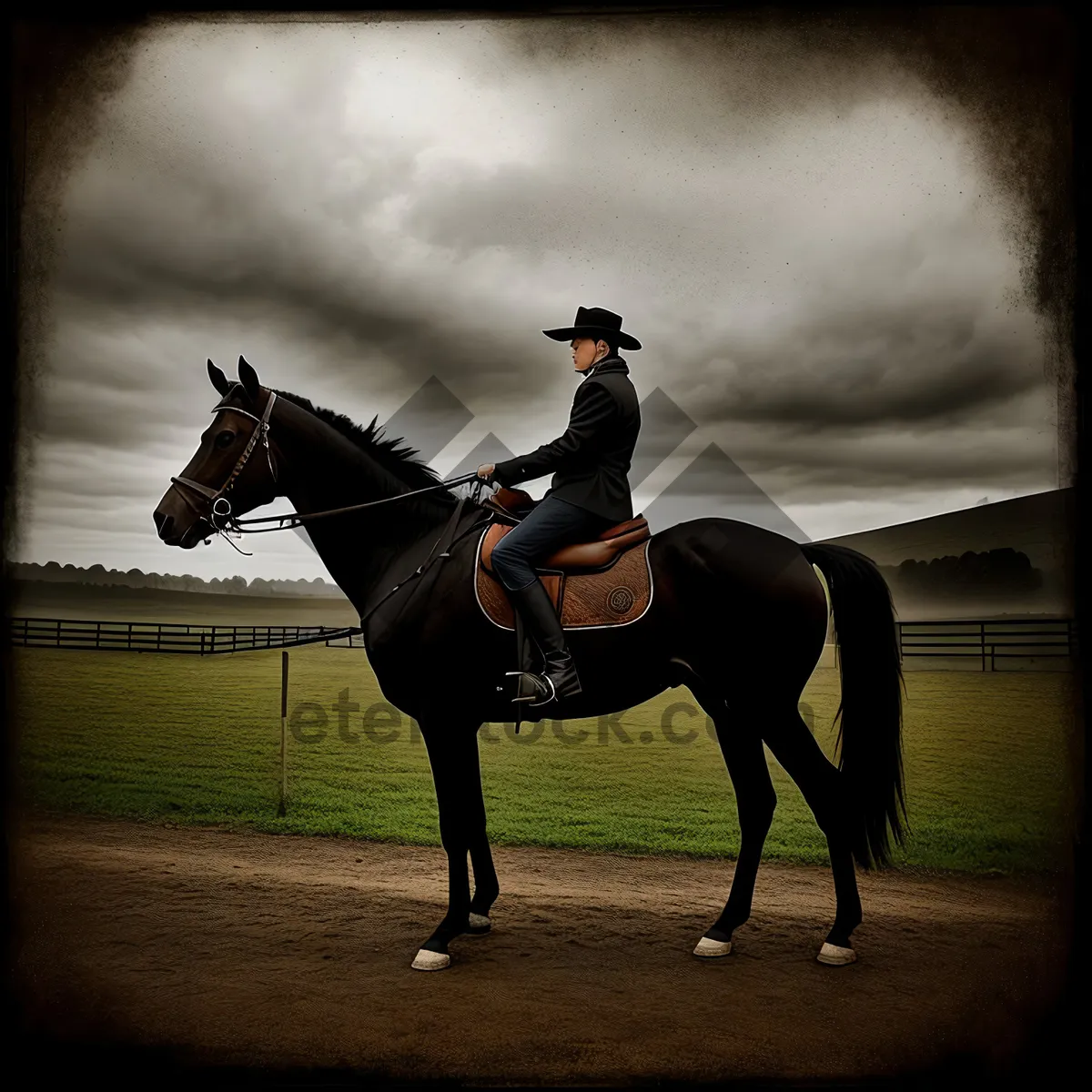 Picture of Thoroughbred Stallion in Equestrian Sport