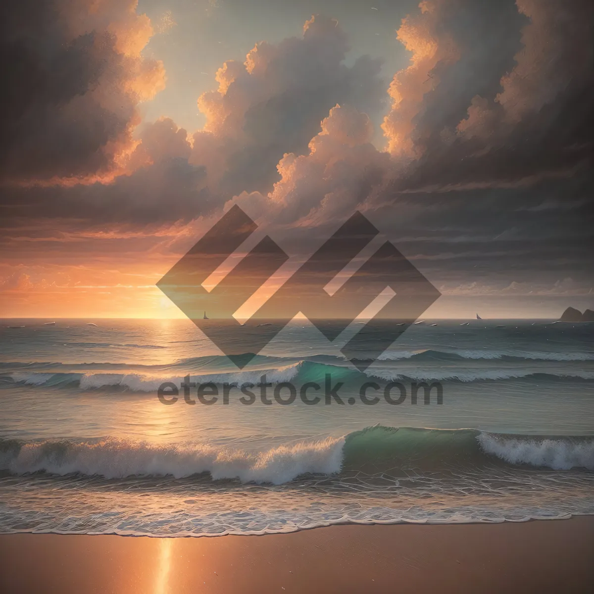 Picture of Serene Sunset over Tropical Beach