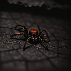 Black Widow Arachnid Bug Close-Up