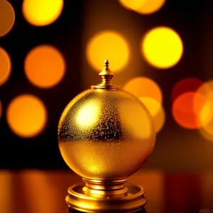 Gilded Glass Holiday Lamp Ornament