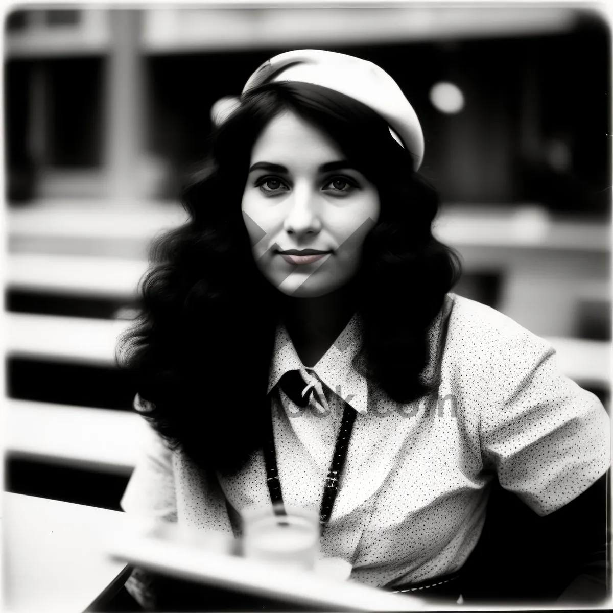 Picture of Smiling Businesswoman in Fashionable Attire