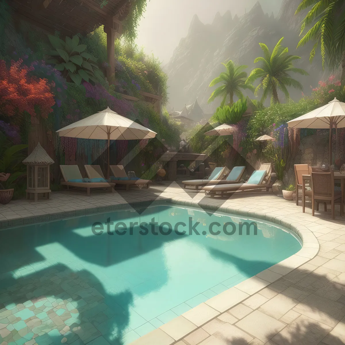 Picture of Luxury Beachside Resort Pool Oasis