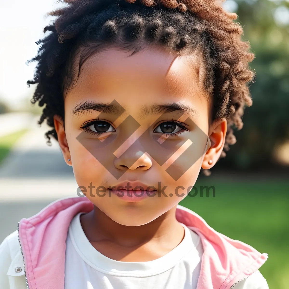 Picture of Joyful Child with Cute Smile and Innocent Eyes