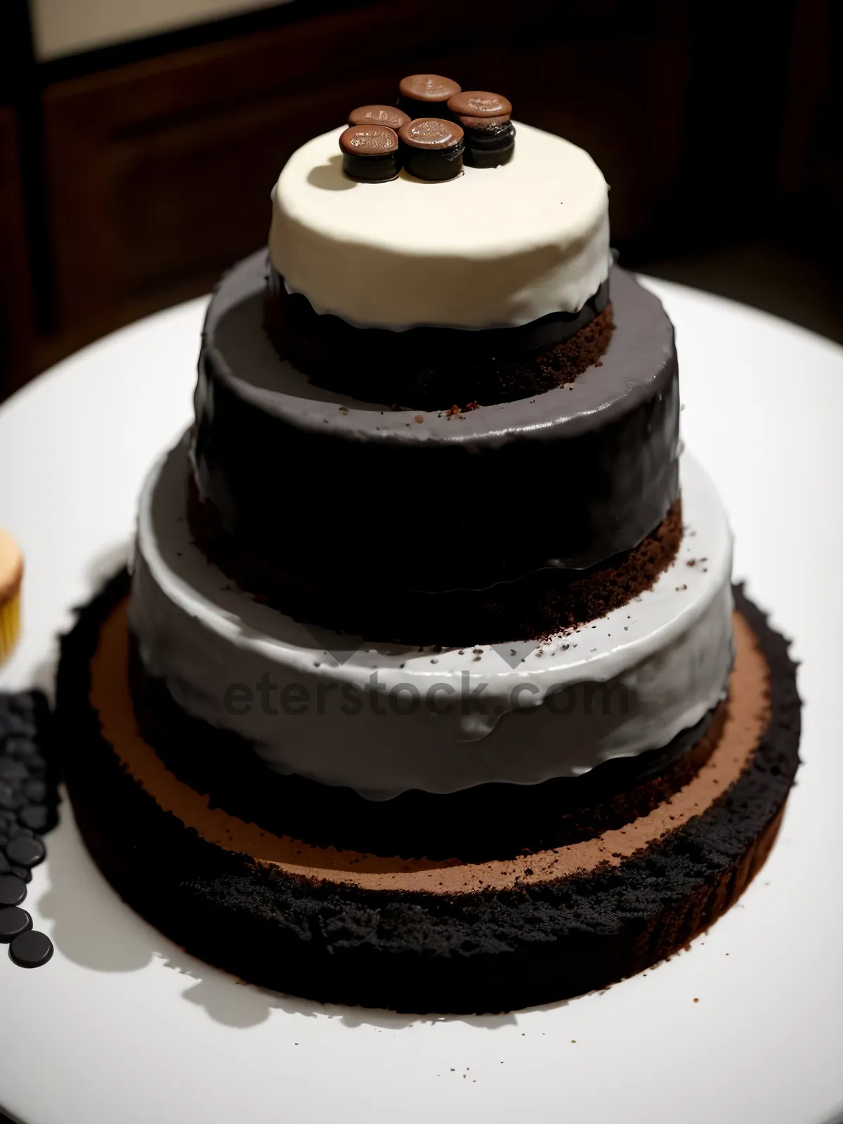 Picture of Decadent Chocolate Cream Cake with Gourmet Sauce