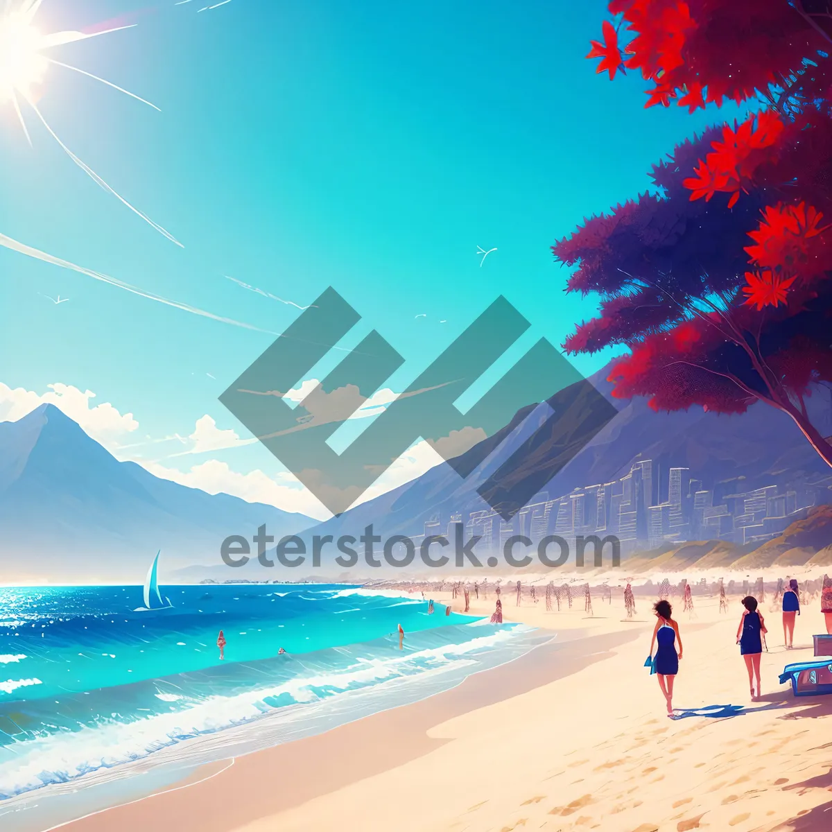 Picture of Sun-kissed Beach Retreat: Serene Coastal Escape with Turquoise Seascape