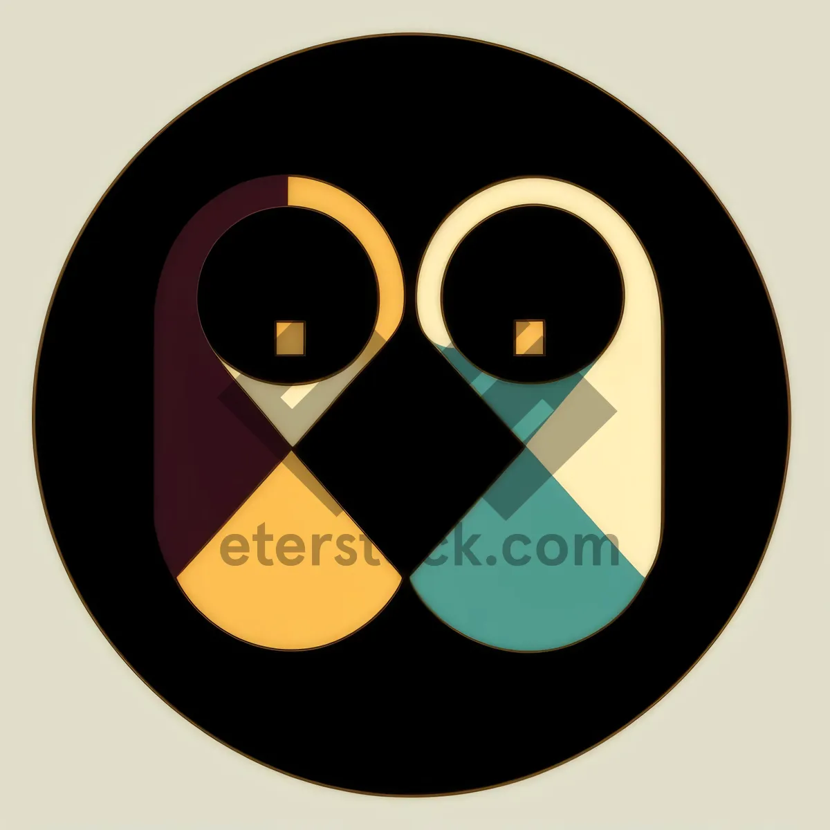 Picture of Round Poison Icon: Black Hazard Sign with Pirate Design