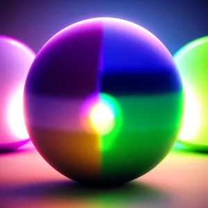 Shiny Glass Button Set with Reflection