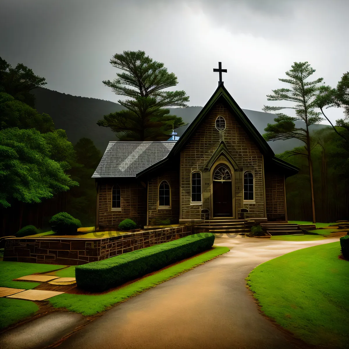 Picture of Historic Villa Surrounded by Serene Landscape