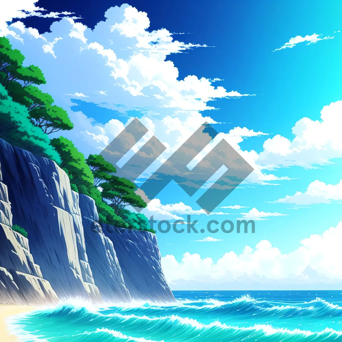 Picture of Serene Ocean Escape: Sun-kissed Beach Paradise