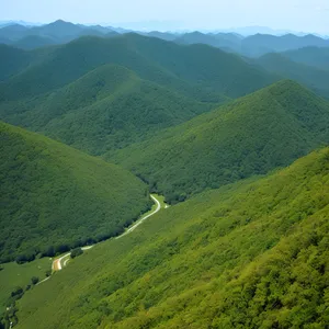 Highland Majesty: Majestic Mountain Landscape with Clear Blue Sky