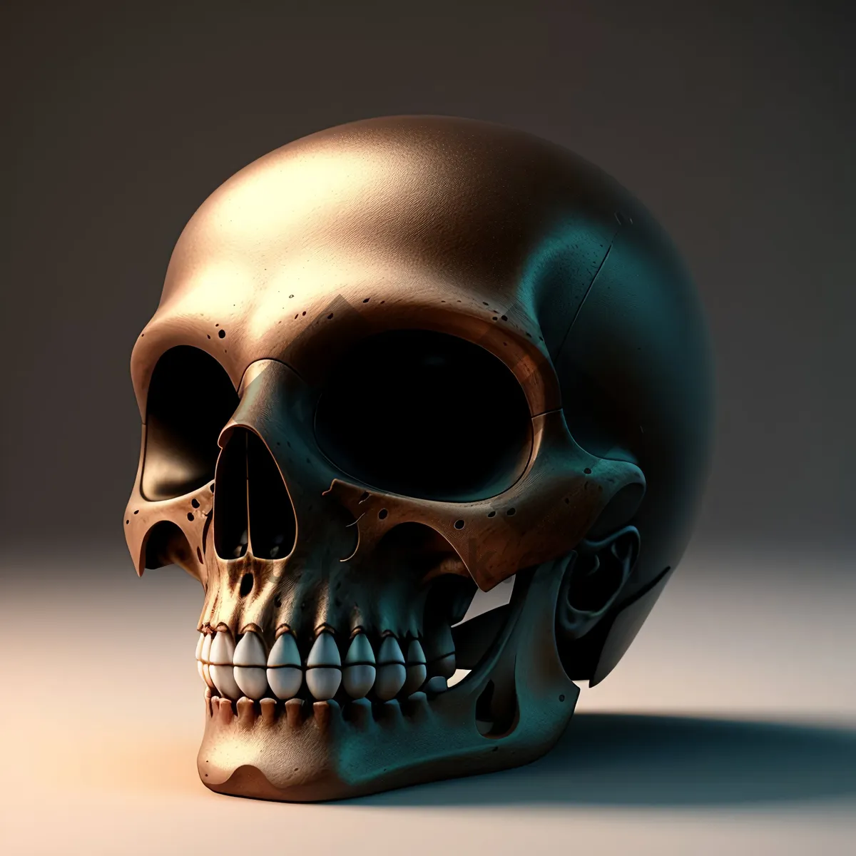 Picture of Pirate Skull Piggy Bank Skeleton - 3D Death Symbol