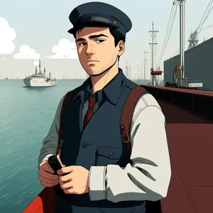 Professional Male Worker in Hat: Handsome Portrait of Attendant