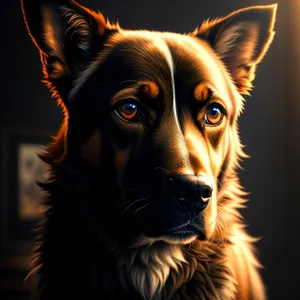 Adorable Border Collie Shepherd Dog Portrait